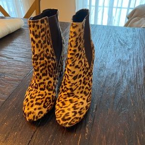 Sam Edelman real fur cheetah booties. Size 7